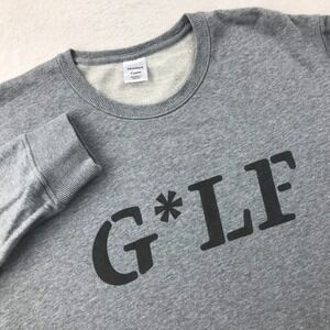 Devereux Golf Sweatshirt Mens Extra Large Grey Crew Neck Preppy Logo Spellout